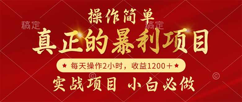 (14978期)真正的暴利项目,操作简单,每天收益1200+,自己做老板-777网创网