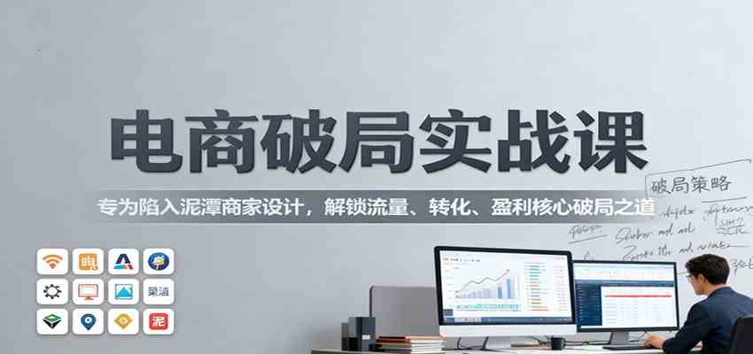 电商破局实战课：专为陷入泥潭商家设计，解锁流量、转化、盈利核心破局之道-777网创网