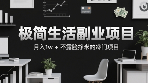极简生活副业项目,月入1w+不露脸挣米的冷门项目