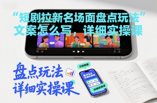 短剧拉新名场面盘点玩法文案怎么写，详细实操课-777网创网