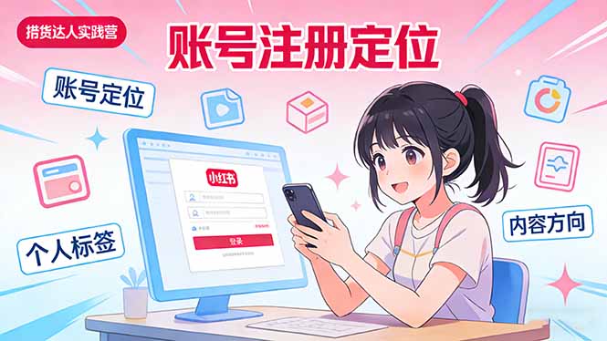 小红书带货达人实战营：账号注册定位、内容创作、选品策略、带货技巧、流量运营等-777网创网