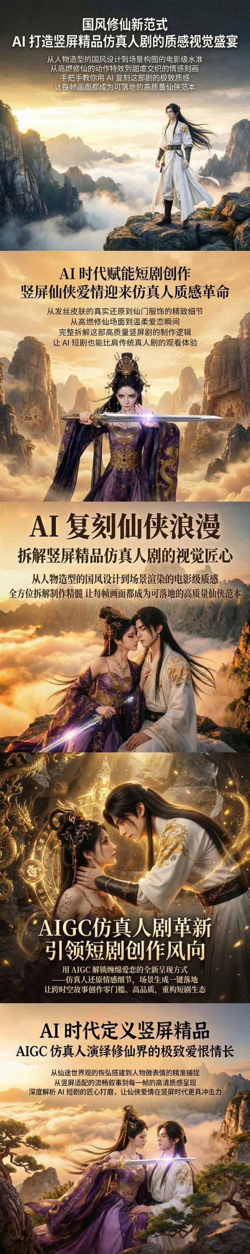 AIGC 仿真人短剧创作革新,解锁仙侠爱恋全新呈现,一键出高质场景,零门槛打造爆款剧集-777网创网