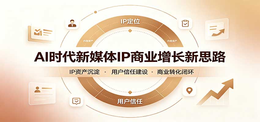 AI时代新媒体IP商业增长新思路：摒弃复杂运营套路，用极简思维打通获客路径-777网创网