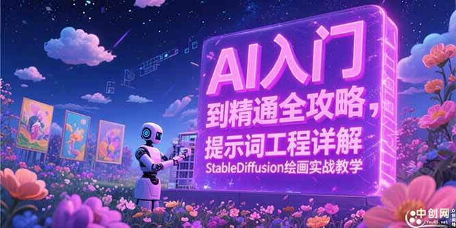 （15181期）AI入门到精通全攻略，提示词工程详解，StableDiffusion绘画实战教学-777网创网