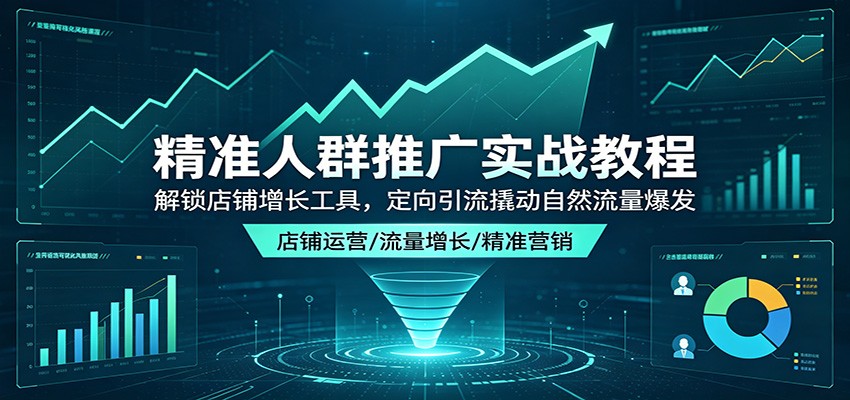 精准人群推广实战教程：解锁店铺增长工具，定向引流撬动自然流量爆发-777网创网