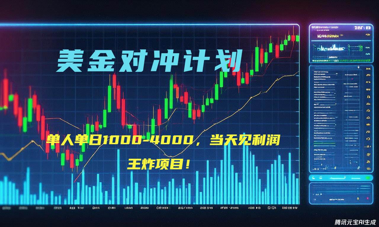 （15333期）2025年最暴力项目“美金先登计划”最新最强对冲战法，每日实际收益1K-4K-777网创网