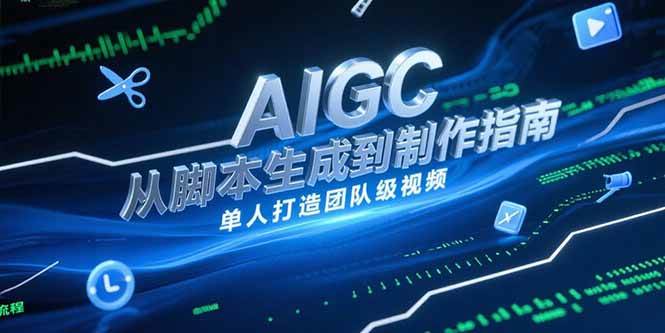 （15170期）AIGC视频制作指南，从脚本生成到剪辑全流程，单人打造团队级视频-777网创网