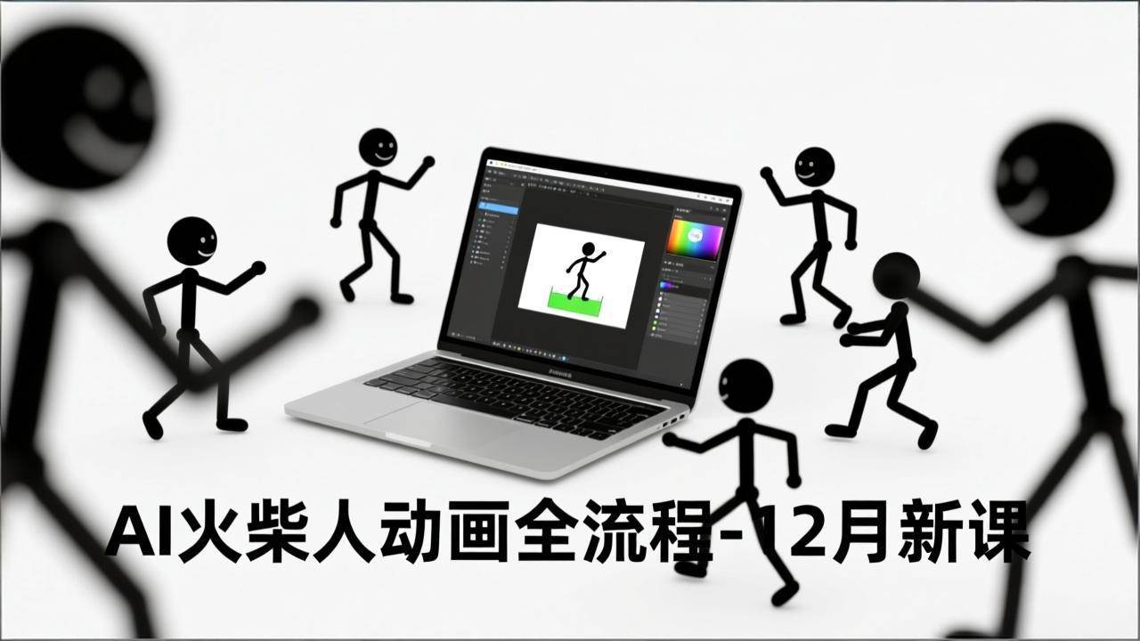 (16861期)AI火柴人动画全流程-12月新课,文案生成、声音克隆、视频剪辑,零基础快速产出动画-777网创网