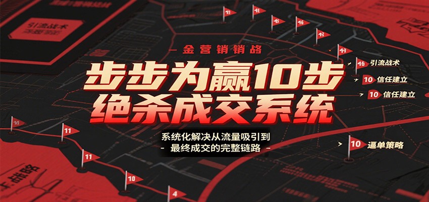 步步为赢10步绝杀成交系统,系统化解决从流量吸引到最终成交的完整链路 步步为赢10步绝杀成交系统,系统化解决从流量吸引到最终成交的完整链路