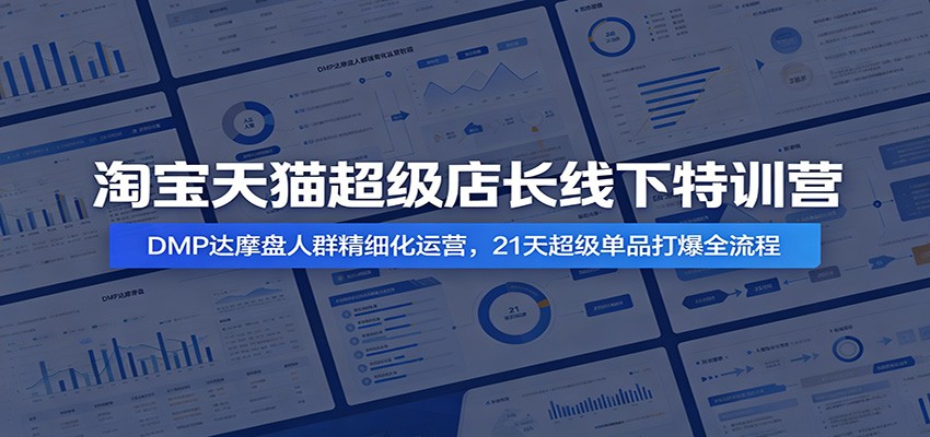 淘宝天猫超级店长线下特训营：DMP达摩盘人群精细化运营，21天超级单品打爆全流程-777网创网
