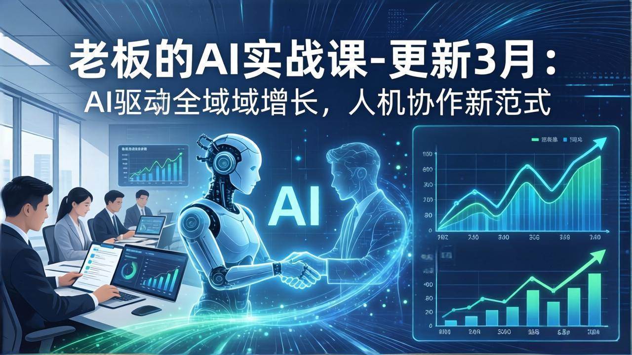 (17772期)老板的AI实战课-更新3月:AI驱动全域增长,人机协作新范式,用AI提高企业效率、利润与竞争力-777网创网