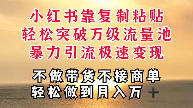 (11139期)深层揭秘小红书,靠复制粘贴,一周突破万级流量池,无脑搬运,暴力引流…-777网创网