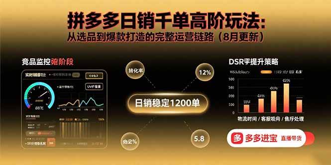 (15850期)拼多多日销千单高阶玩法:从选品到爆款打造的完整运营链路(8月更新)-777网创网
