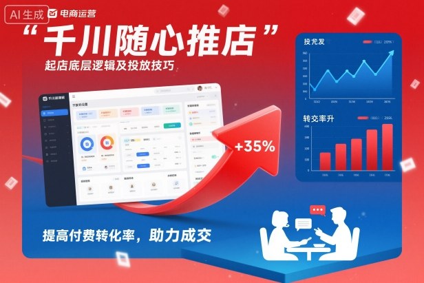 千川随心推起店底层逻辑及投放技巧,提高付费转化率,助力成交-777网创网