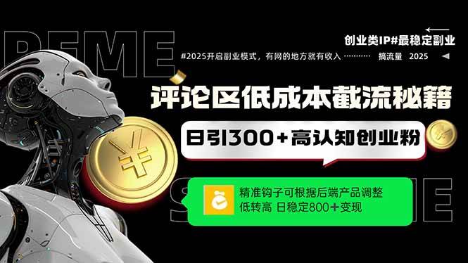 （14779期）评论区低成本引流秘籍，精准钩子直击用户，单账号日增300+创业粉，日稳…-777网创网