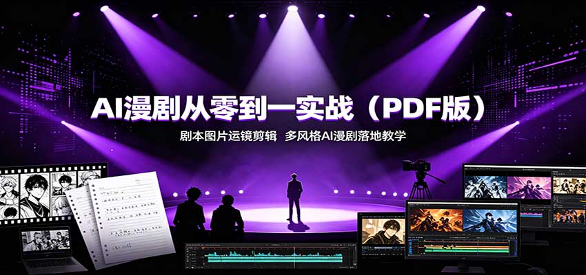 AI漫剧从零到一实战（PDF版）：剧本图片运镜剪辑，多风格AI漫剧落地教学-777网创网