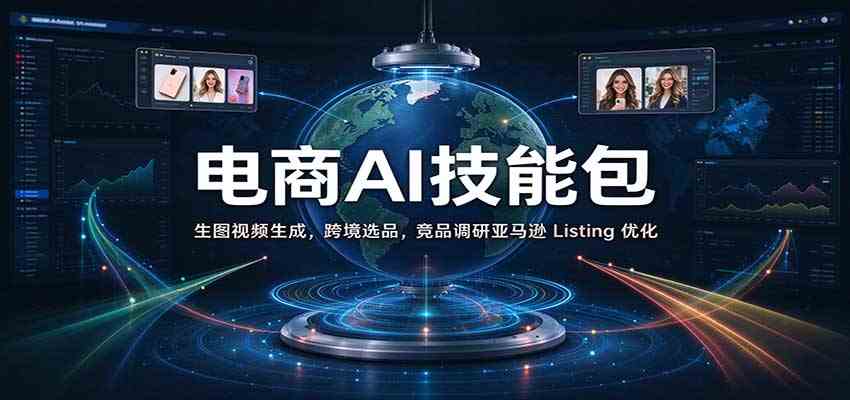 电商AI技能包:生图视频生成,跨境选品,竞品调研亚马逊 Listing 优化-777网创网