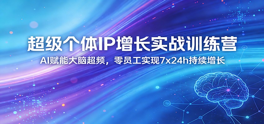 超级个体IP增长实战训练营：AI赋能大脑超频，零员工实现7x24h持续增长（更新）-777网创网