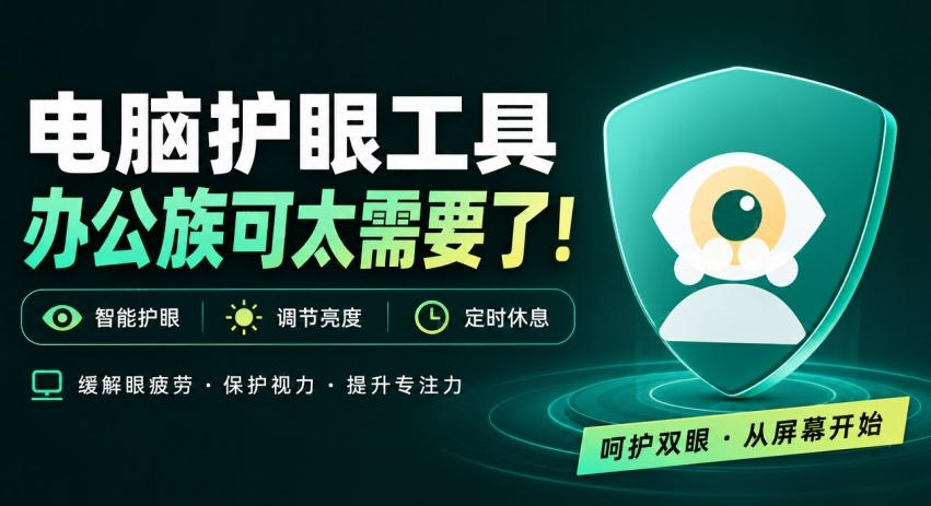 天天盯着个屏幕，没护眼工具怎么行？免费电脑蓝光护眼应用来了，还有宠物定时提醒你休息护眼宝