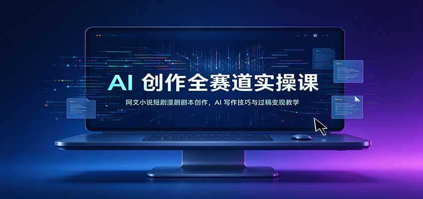 AI创作全赛道实操课:网文小说短剧漫剧剧本创作,AI写作技巧与过稿变现教学-777网创网