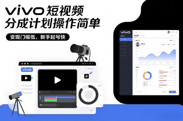 vivo短视频分成计划操作简单，变现门槛低，新手起号快-777网创网