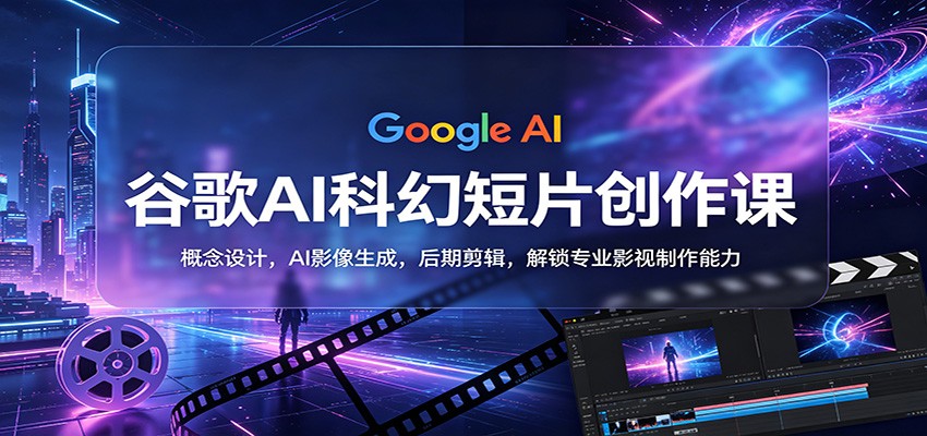 谷歌AI科幻短片创作课：概念设计，AI影像生成，后期剪辑，解锁专业影视制作能力-777网创网