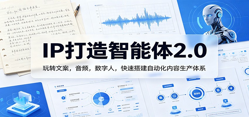 IP打造智能体2.0：玩转文案，音频，数字人，快速搭建自动化内容生产体系-777网创网