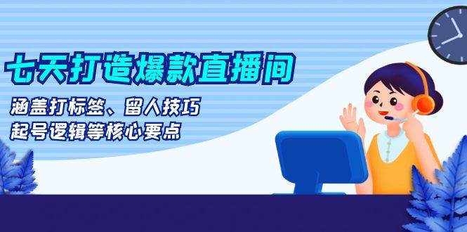 （13382期）七天打造爆款直播间：涵盖打标签、留人技巧、起号逻辑等核心要点-777网创网