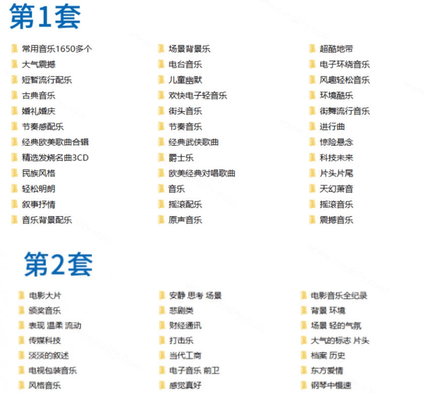 自费购买素材！超级全影视配乐素材库，超40GB内容，全中文分类，Vlog、BGM剪辑用这一套资源就够了！-777网创网