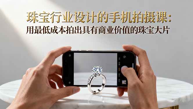 （16385期）珠宝行业设计的手机拍摄课：用最低成本拍出具有商业价值的珠宝大片！-777网创网