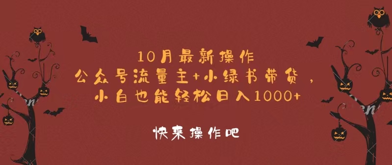 （12977期）10月最新操作，公众号流量主+小绿书带货，小白轻松日入1000+-777网创网