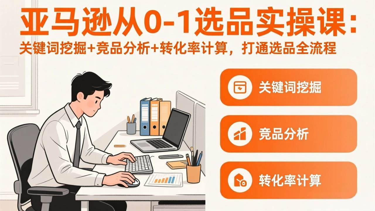 (17567期)亚马逊从0-1选品实操课(更新3月):关键词挖掘+竞品分析+转化率计算,47节打通选品全流程 (17567期)亚马逊从0-1选品实操课(更新3月):关键词挖掘+竞品分析+转化率计算,47节打通选品全流程
