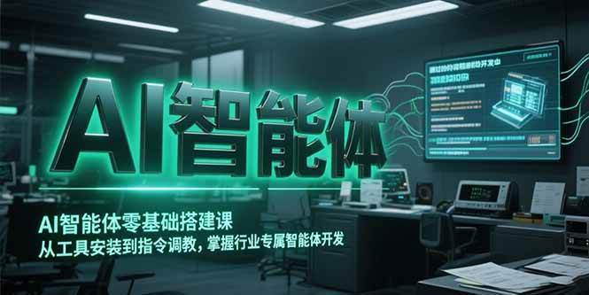 （15257期）AI智能体零基础搭建课，从工具安装到指令调教，掌握行业专属智能体开发…-777网创网