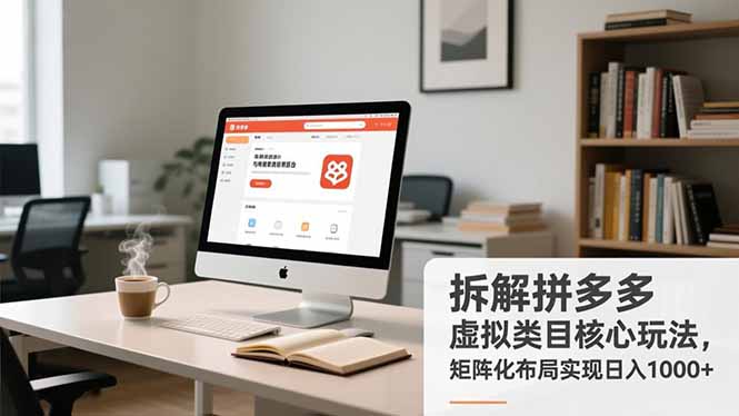 拆解拼多多虚拟类目核心玩法,矩阵化布局实现日入1000+-777网创网