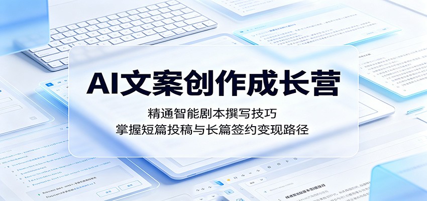 AI文案创作成长营：精通智能剧本撰写技巧，掌握短篇投稿与长篇签约变现路径-777网创网