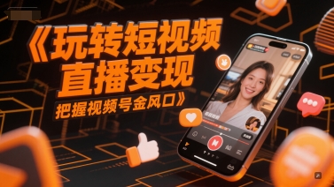 玩转短视频直播变现,把握视频号金风口