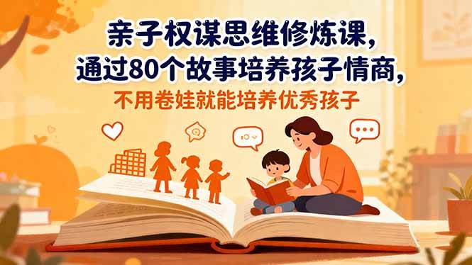 （16455期）亲子权谋思维修炼课，通过80个故事培养孩子情商,不用卷娃就能培养优秀孩子-777网创网