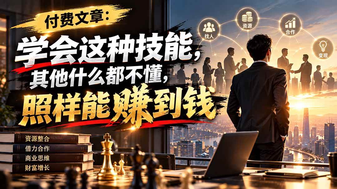 (20920期)付费文章:学会这种技能,其他什么都不懂,照样能賺到钱-777网创网