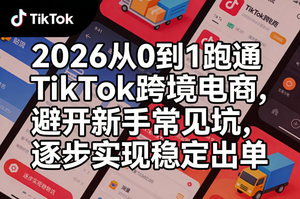 2026从0到1跑通TikTok跨境电商,避开新手常见坑,逐步实现稳定出单