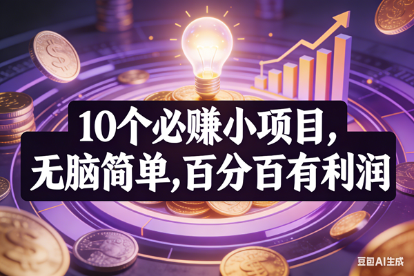 （17169期）10个必赚小项目，无脑简单，百分百有利润，副业首选，日入200+-777网创网