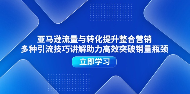 （11335期）亚马逊流量与转化提升整合营销，多种引流技巧讲解助力高效突破销量瓶颈-777网创网