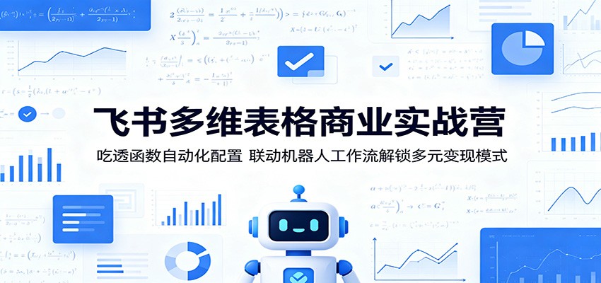 飞书多维表格商业实战营：吃透函数自动化配置，联动机器人工作流解锁多元变现模式-777网创网