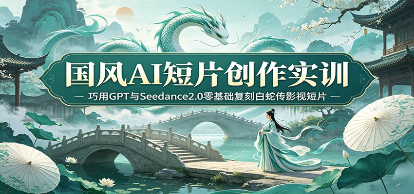 国风AI短片创作实训：巧用GPT与Seedance2.0零基础复刻白蛇传影视短片-777网创网