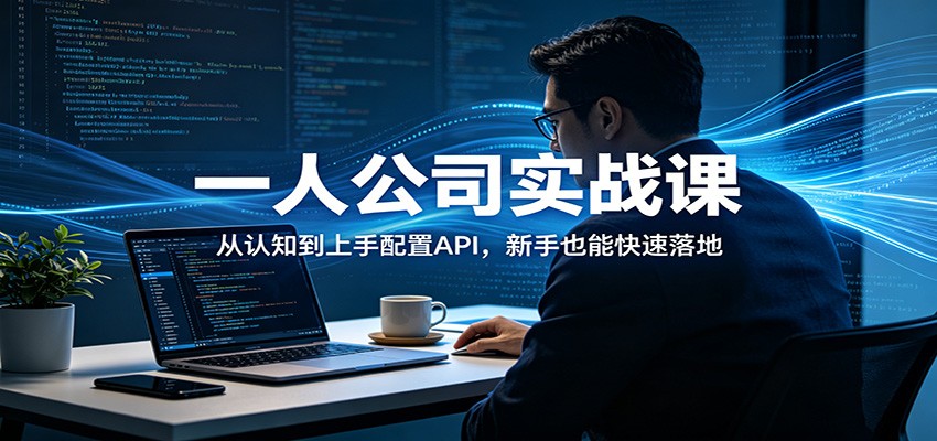 一人公司实战课：从认知到上手配置API，新手也能快速落地-777网创网