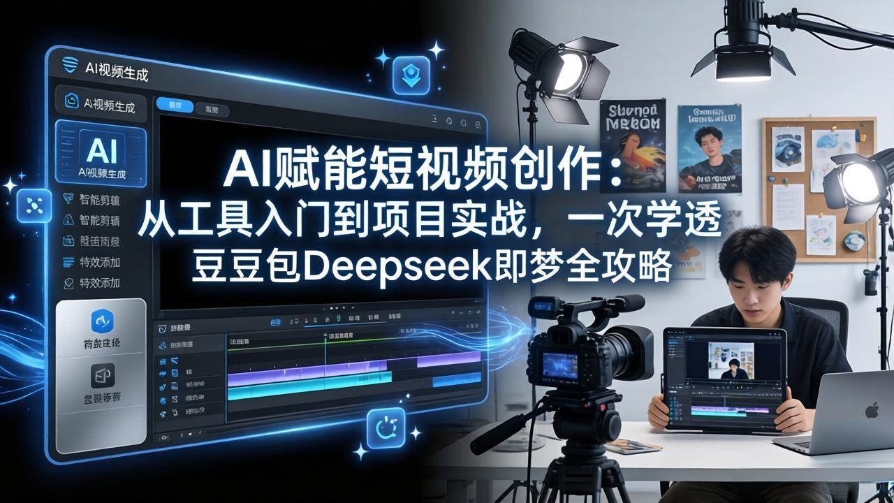 （17762期）AI赋能短视频创作：从工具入门到项目实战，一次学透豆包Deepseek即梦全攻略-777网创网