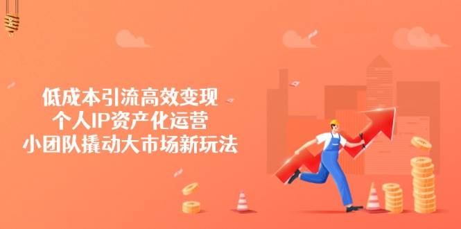 (14555期)低成本引流高效变现,个人IP资产化运营,小团队撬动大市场新玩法-777网创网