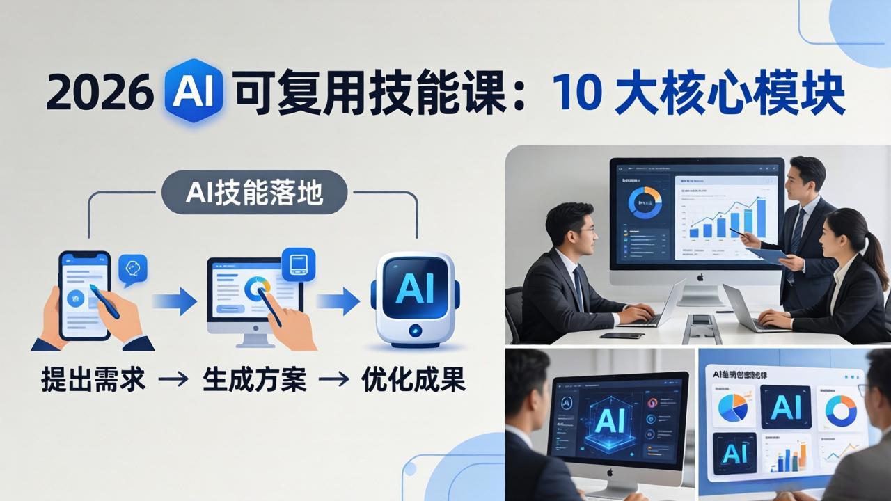 2026AI可复用技能-4月新课：10大核心模块，手把手教你把AI用进工作、产出成果-777网创网