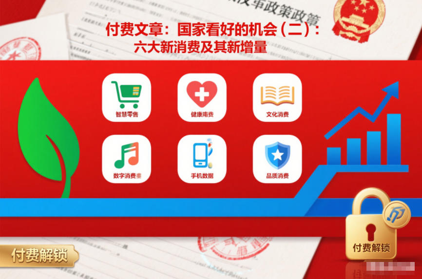 付费文章：国家看好的机会(二)：六大新消费及其新增量 付费文章：国家看好的机会(一):未来最有前景的13个消费赛道-777网创网