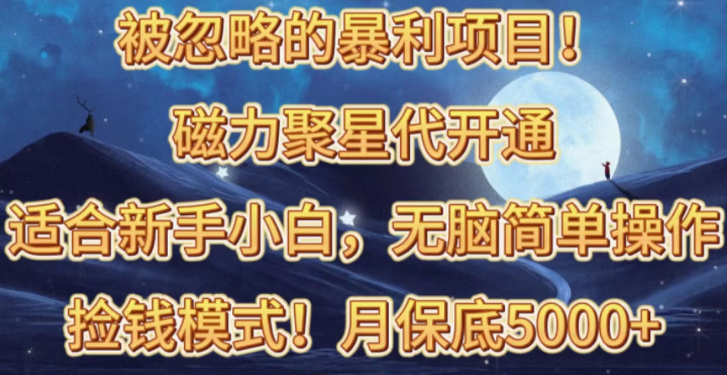 （10245期）被忽略的暴利项目！磁力聚星代开通捡钱模式，轻松月入五六千-777网创网