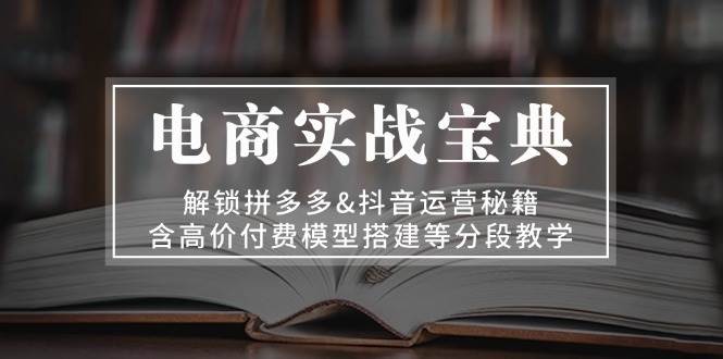 （13195期）电商实战宝典 解锁拼多多&抖音运营秘籍 含高价付费模型搭建等分段教学-777网创网